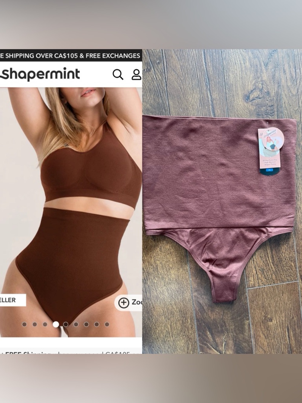 NWT Shapermint High Waist Seamless Stomach Shaping Thong Panty Underwear XL